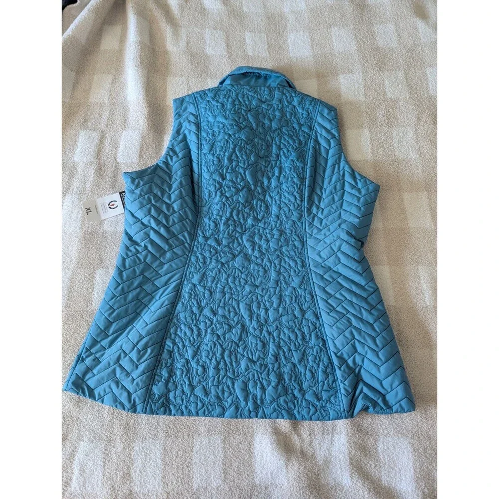 Kerrits Horseplay Quilted Vest Size XL NWT Blue Denim Equestrian Puffer Vest 405